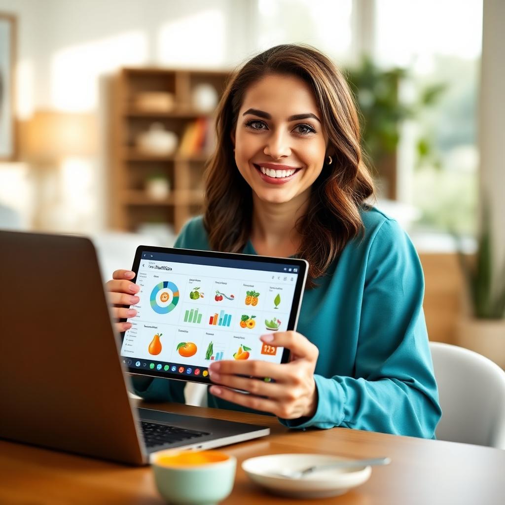 Certified dietitian reviewing a personalized wellness plan on a video call